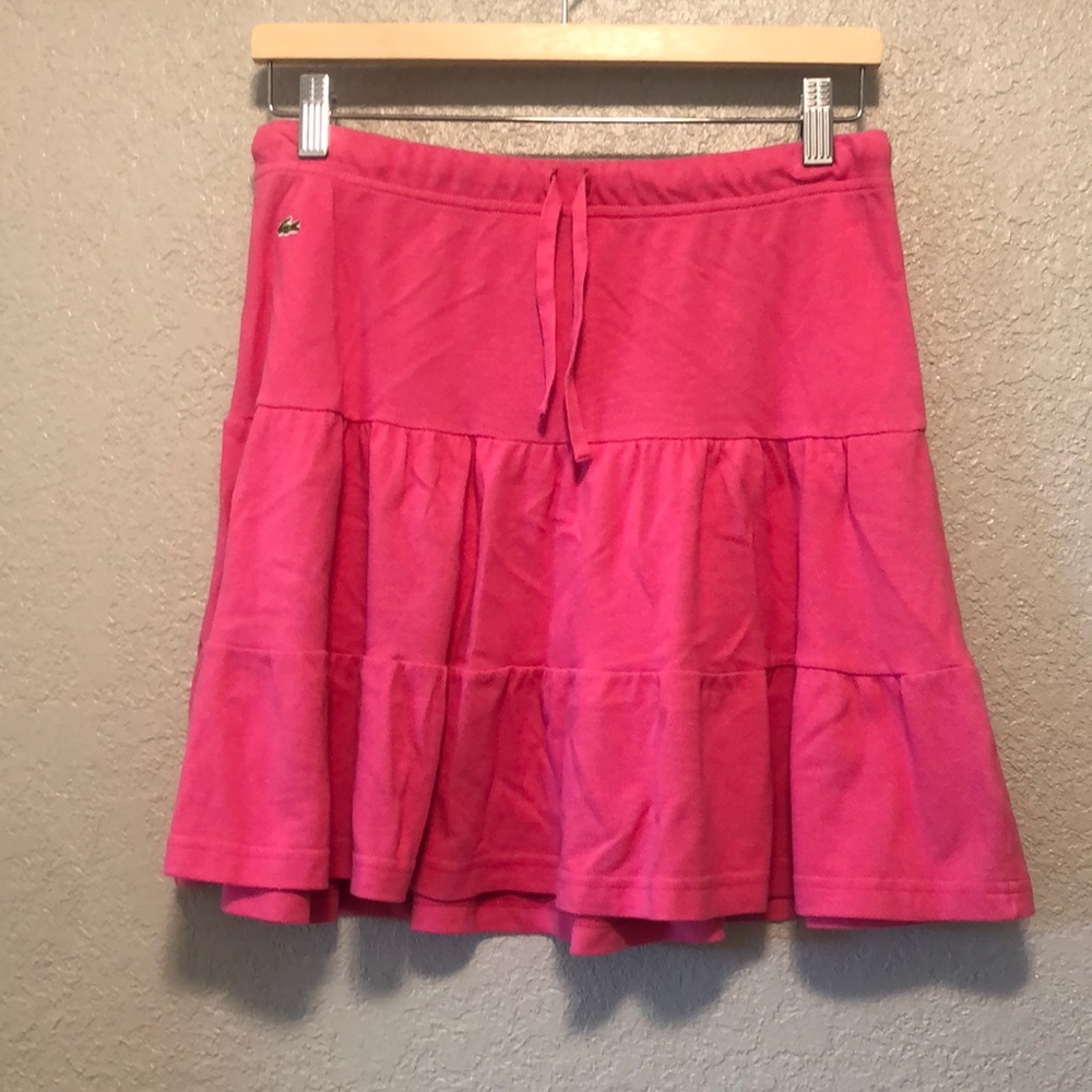 Lacoste Hot Pink Tiered Mini Skirt